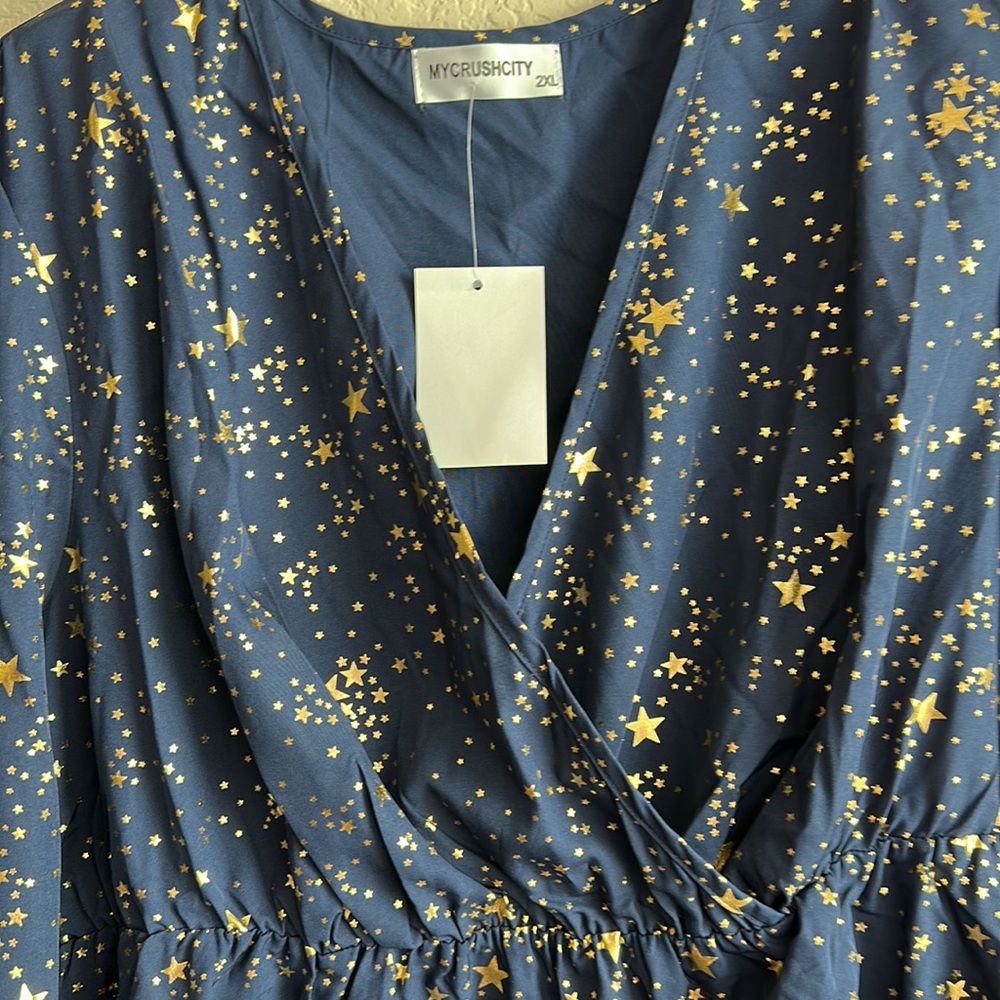 NWT Mycrushcity Galaxy Print Mini Dress - Picture 7 of 9